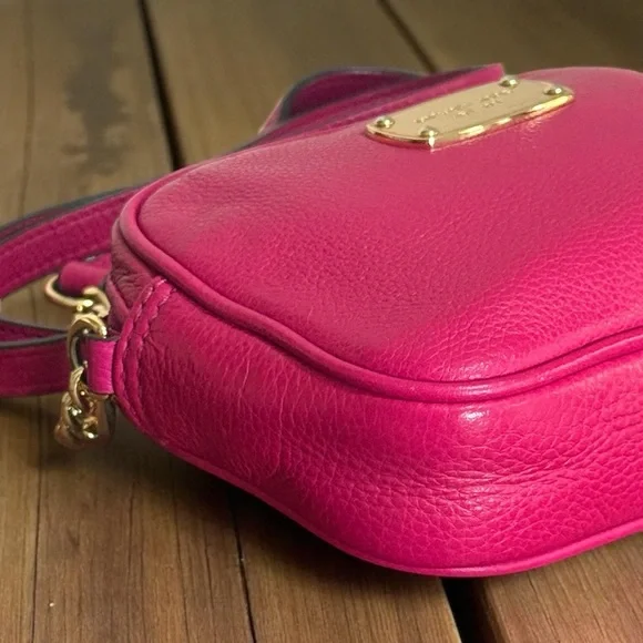 Authentic Michael Kors Leather Pink Gold Crossbody Bag